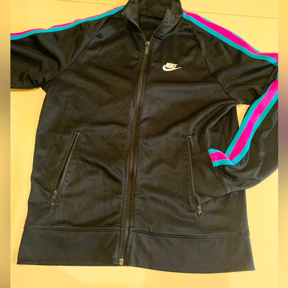 Nike Black track style full zip size small
